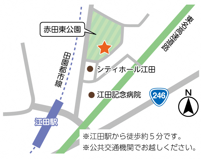 荏田コミュニティハウス地図